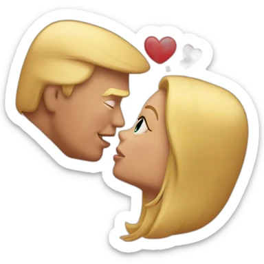 trump kissing his daughter, positivity, inclusiveness sticker