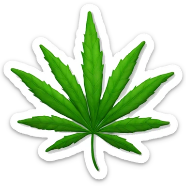 Weed leaf sticker