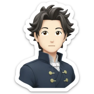 gojo satoru with kamado tanjiro sticker