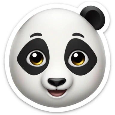 emoji head panda flirting sticker