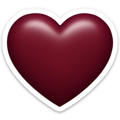 Maroon heart sticker