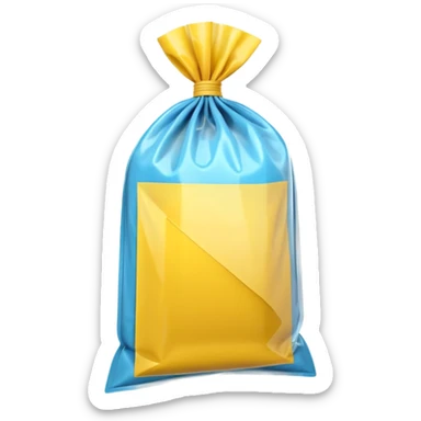 3D render of Yellow Tape inside a clear plastic evidence bag, sterile lighting, forensic crime scene aesthetic, plastic reflection. sticker