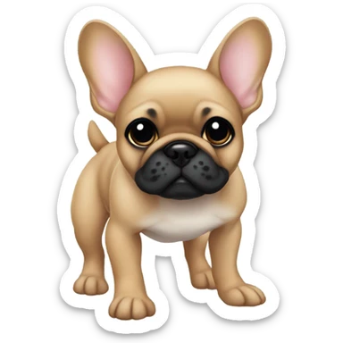 Fawn Frenchie with black muzzle sticker