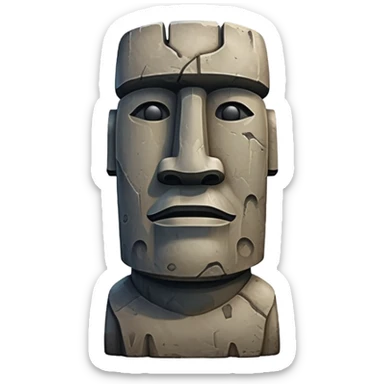 Moai gigachad sticker