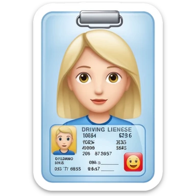 driving license sticker