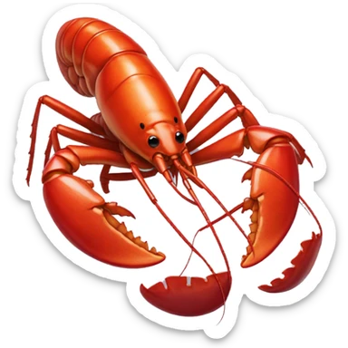 one lobster eating coralia sticker