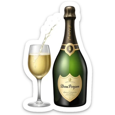 A dom perignon champange just bottle sticker
