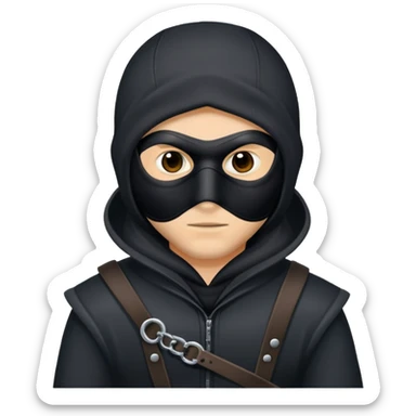 un holbre vestido de ladron sticker