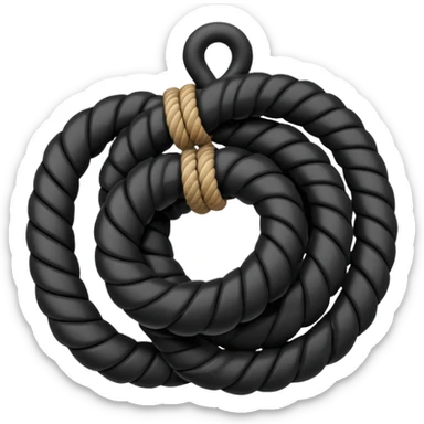 Black rope sticker