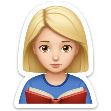 учениця дівчинка з книжкою sticker
