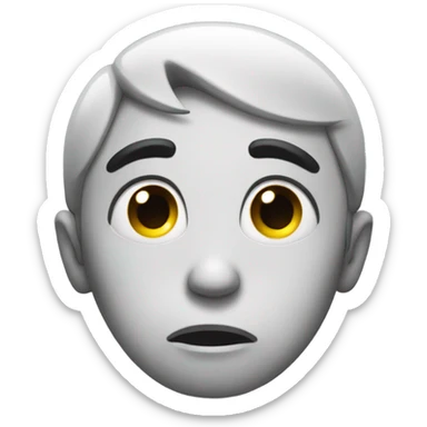 Sad with begging eyes sticker