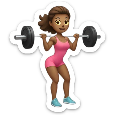  woman doing deadlift  sticker