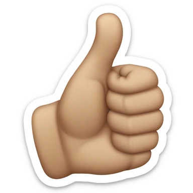 Thumbs down emoji reversed sticker