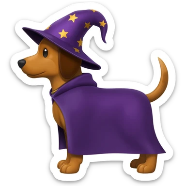 Dog wizard sticker