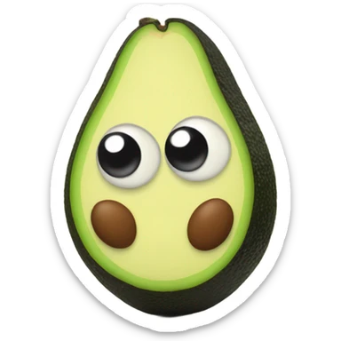 Abocado with eyes sticker