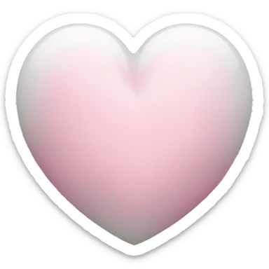 White and pink heart sticker