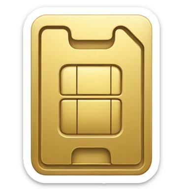 SIM Card gold less details sticker