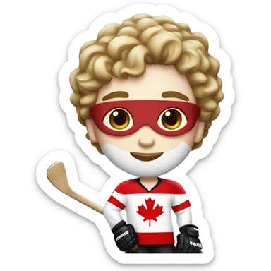 Hockey player in team Canada jersey  sticker
