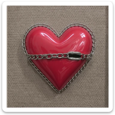 emo heart with a chain sticker