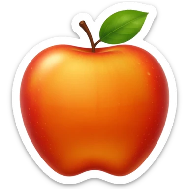 Orange, Apricot, Apple Fruit sticker
