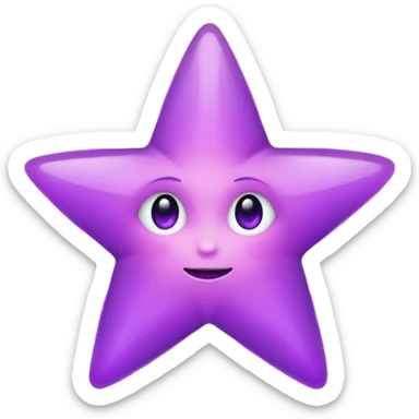 Purple void star that looks ethereal sticker