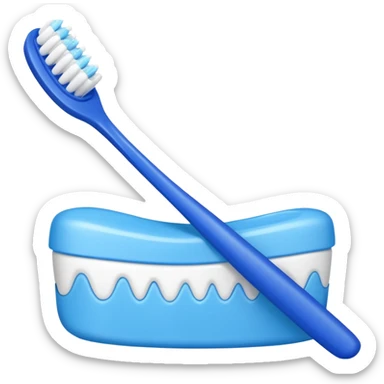 toothpaste and toothbrush sticker