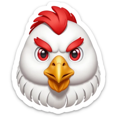 Chicken with laser eyes sticker