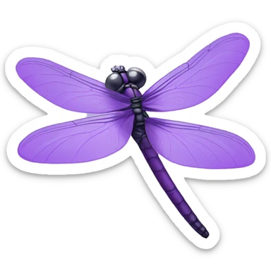 Purple dragonfly sticker