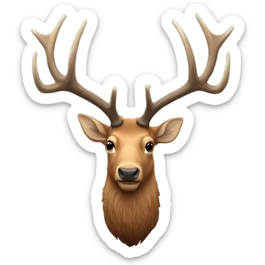 Elk horn sticker
