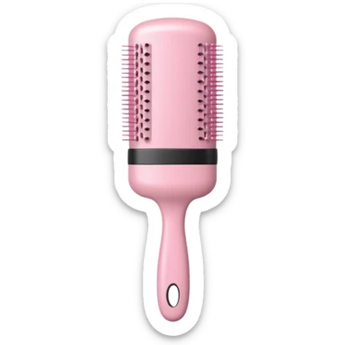 light pink cylindrical hair brush minimal design sticker