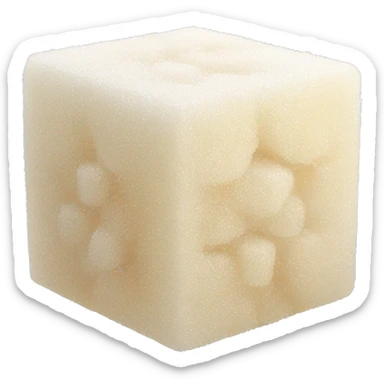 Granulated white sugar cubes sticker