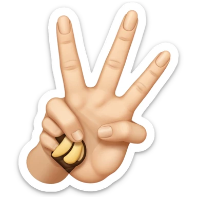 I want a emoji with just middle finger bend towards and every other fingers amd thumb straight  sticker