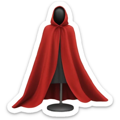 faceless mannequin flapping red cape sticker