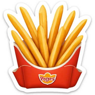 popeyes fries and ketchup sticker