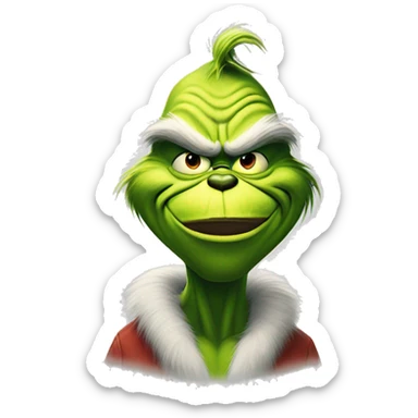 The grinch disliking darker colours sticker