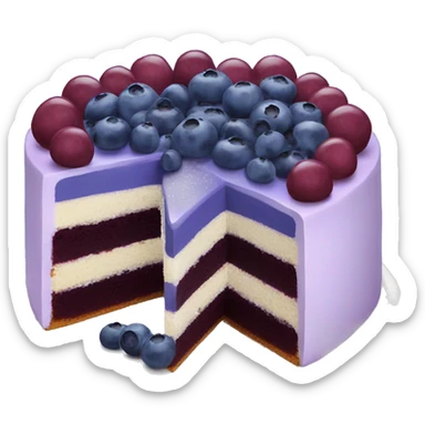 Blueberry cake sticker