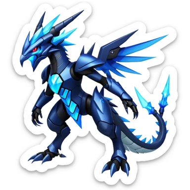 Punk’ish Edgy Futuristic Badass Dark Gothic Zekrom-Dialga-Aurorus-Hybrid-Creature sticker