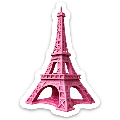 ABSTRACT eiffel tower SCULPTURE made of SPAM MEAT  sticker