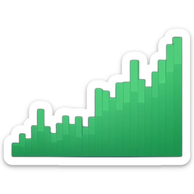 green graph going up sticker