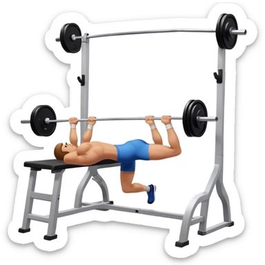 barbell bridge glute exercise sticker