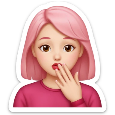 A human blowing kisses sticker