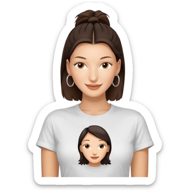 Bella hadid wear t-sihrt sticker