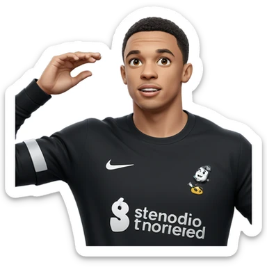 boy in black shirt portrait sticker