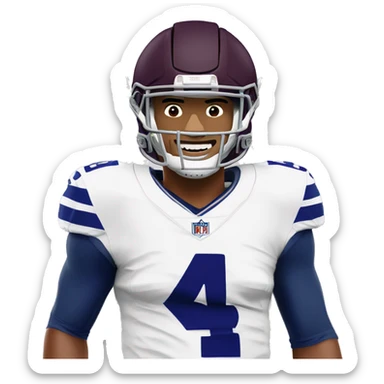 Dak Prescott wearing a jester hat sticker