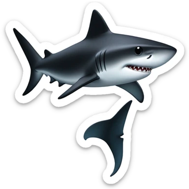 Black Shark with a black rimmed top hat sticker