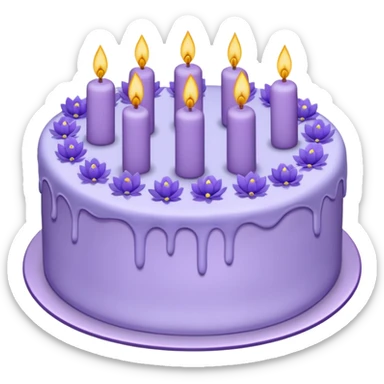 Lavender cake with lavender flowers  sticker