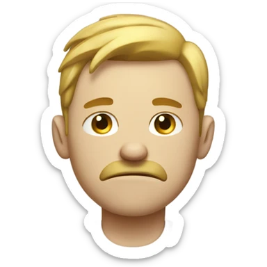 Very weak white guy struggling to work out  sticker