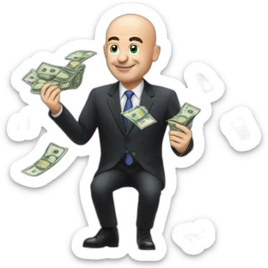 Gianni infantino counting money sticker