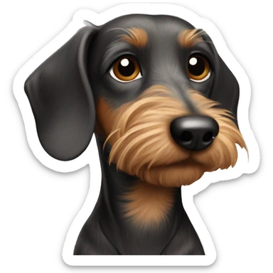 Wire haired dachshund ￼ sticker