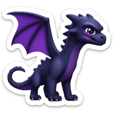 Purple night fury with space theme sticker